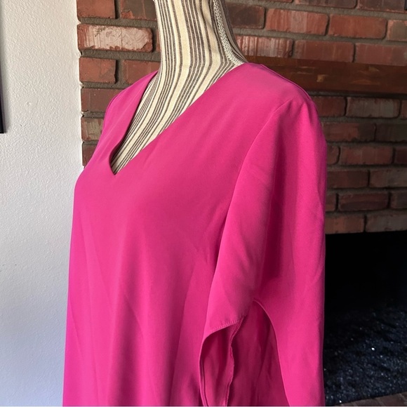 NWT Anna Cate Meredith Crepe Mini Dress in Carmine Pink Sz XS - Picture 6 of 10